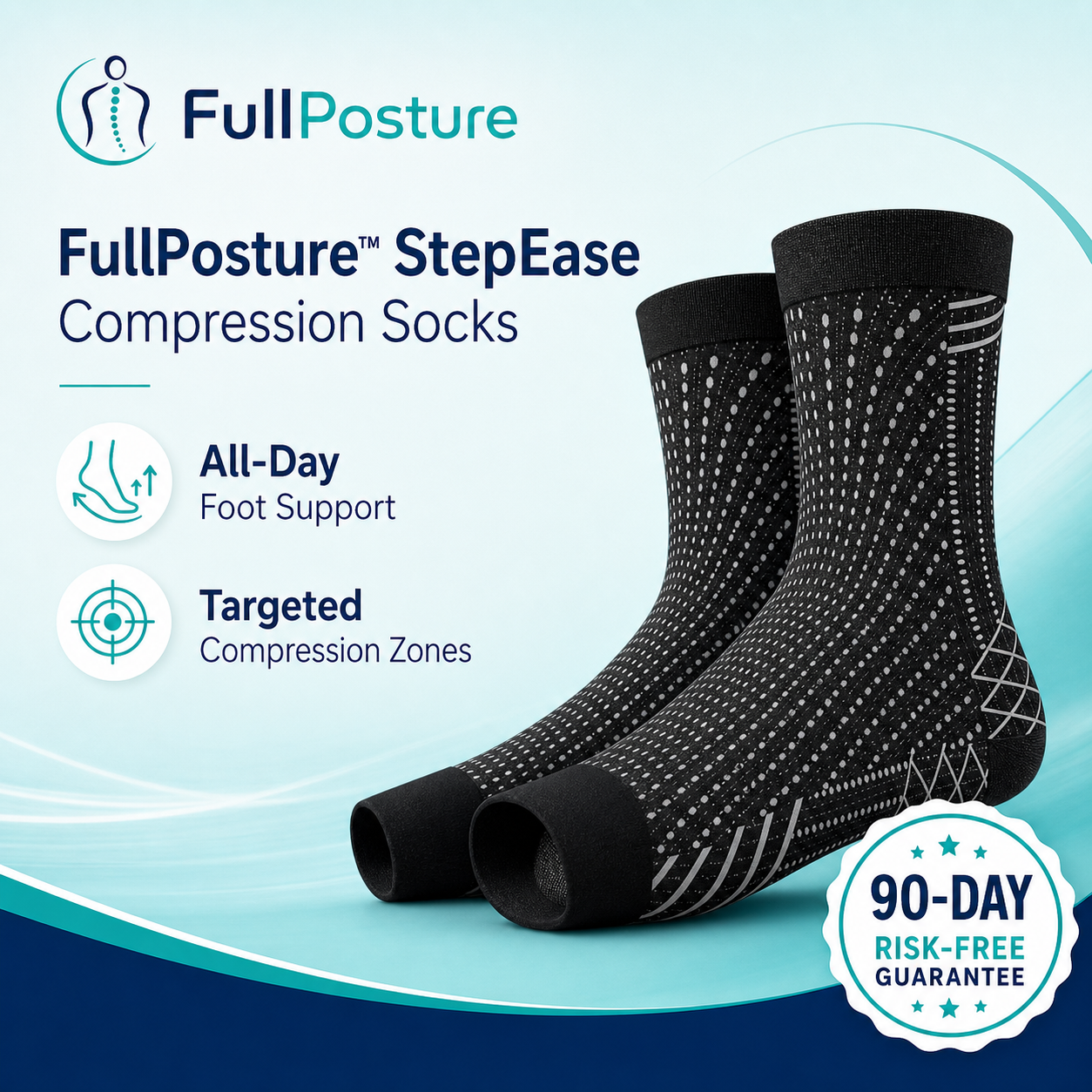 FullPosture™ StepEase Compression Socks